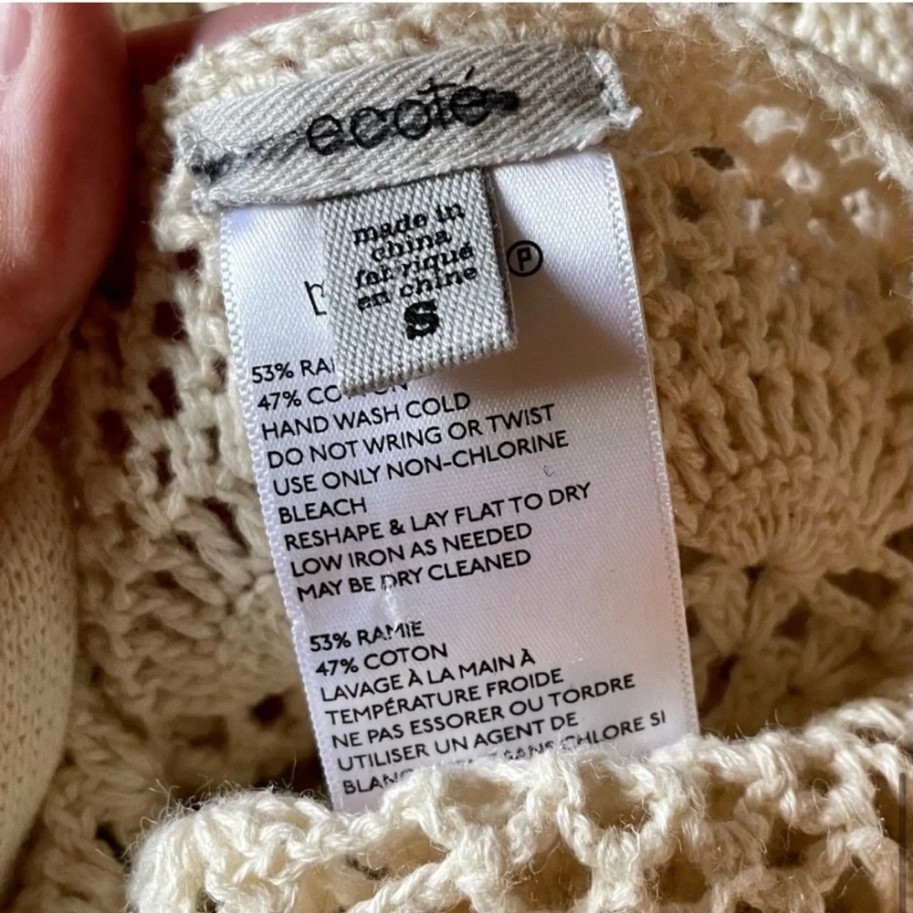 Ecote Cotton Sheer Crochet Maxi Dress